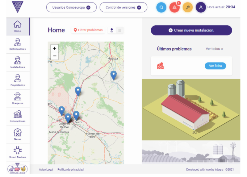 INTEGRAL SYSTEM FOR THE CONTROL AND MANAGEMENT OF PIG FARMS
