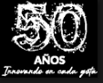 50th anniversary white logo